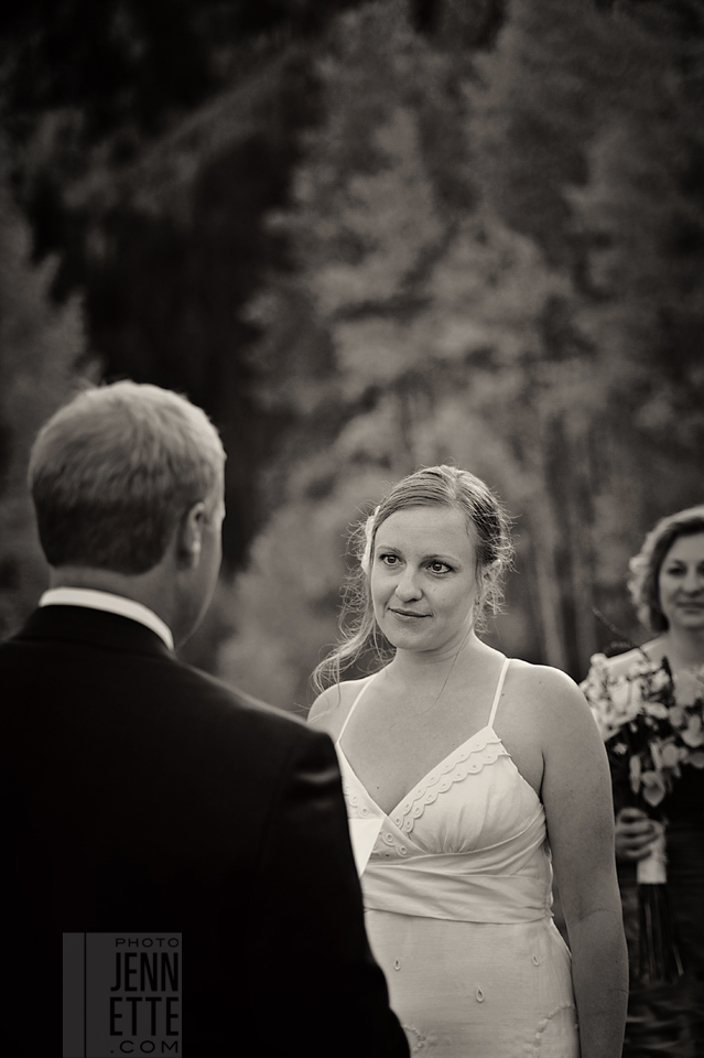 bride sees groom photos aspen wedding