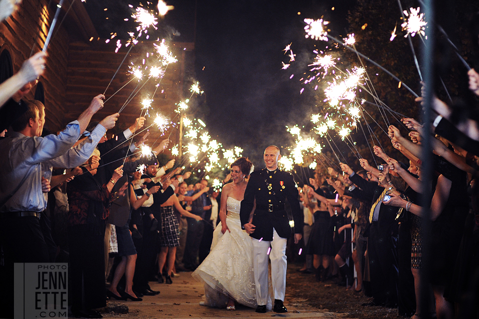 sparkler exit bride groom