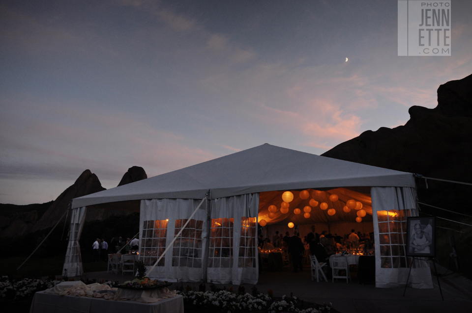 paper lanterns outdoor wedding reception