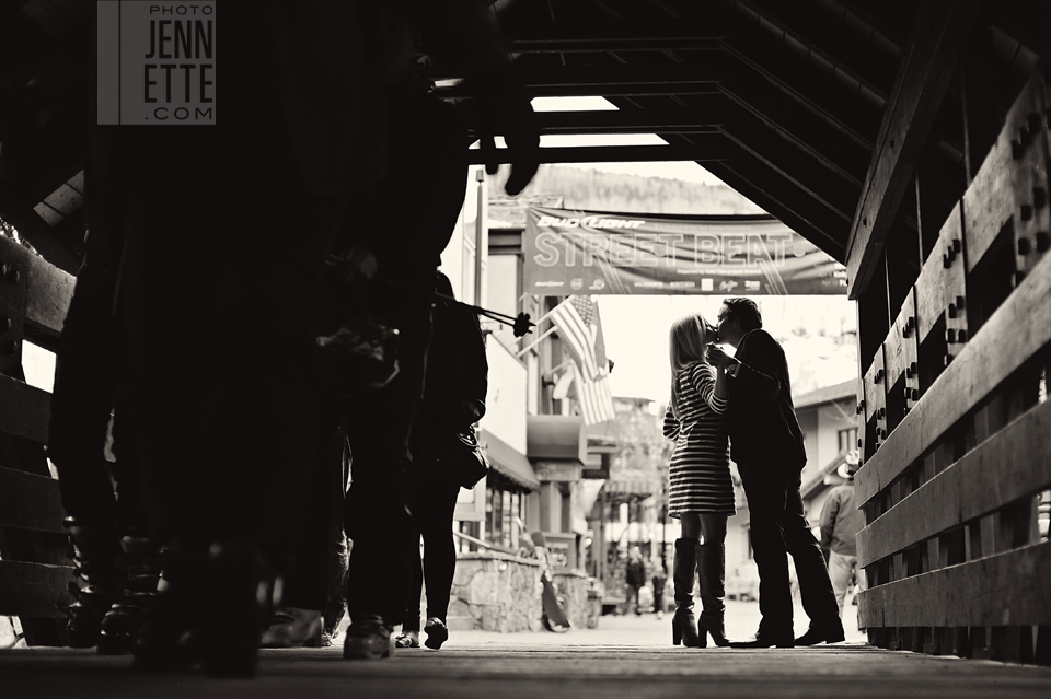 vail village engagement photography