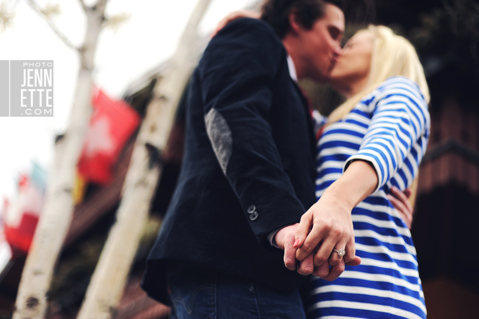 vail village engagement photography